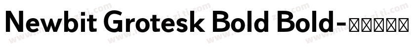 Newbit Grotesk Bold Bold字体转换